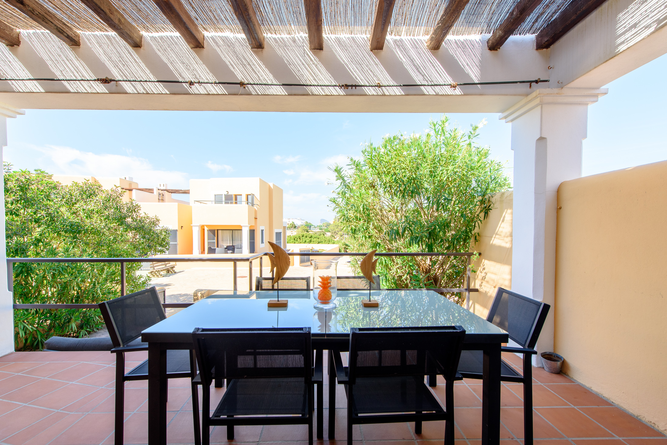 Resa estates Ibiza Port des torrent frontal sea views apartment exterior dining.jpg